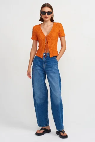 Hochtaillierte Ballonjeans