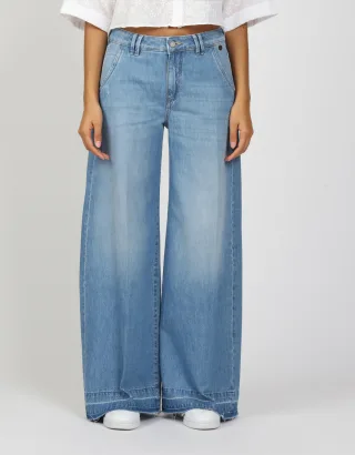 GANG Damen Jeans 94MONA - wide fit Jeans light used denim