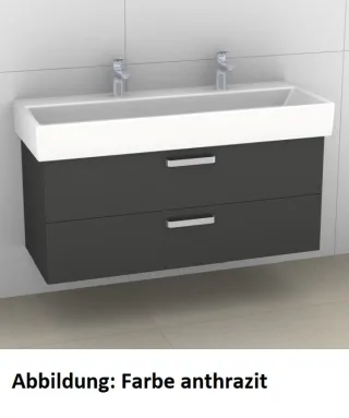 Artiqua 414 Waschtischunterschrank für Memento 5133C1,Oxid Hellgrau quer, 414-WU2L-V37-7183-721 414-WU2L-V37-7183-721