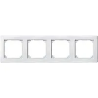 Rahmen vierfach waagerecht und senkrecht Montage Typ 484419 aus Thermoplast weiß (matt), Retail