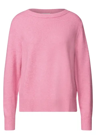 Street One - Langarm Pullover mit Boat Neck warm blush mel. - Gr. - 42