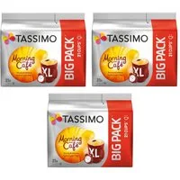 TASSIMO Kaffee Kapseln T-Disc Morning Café XL Big Packs intensiv 3 x 21 Kaffeekapseln, (Packung, 3er Pack)