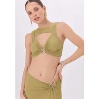 LSCN by LASCANA Crop-Top aus weicher Crinkleware mit Zieraccessoire
