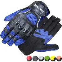 German Wear Motorradhandschuhe GW400G-M9 Motocross Biker Handschuhe Leder- & Textilhandschuhe in 6 Farben