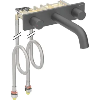 Geberit ONE Waschtisch-Armatur rundes Design Wandmontage 2 Griffe 116462141