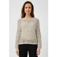 QS Longpullover Strickpullover Baumwollpullover mit Ajourmuster