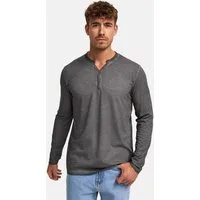Indicode Langarmshirt Herren INKilsone Shirt Langarm Herrenshirt lässiges Longsleeve mit modischer Knopfleiste