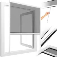 tectake Insektenschutz-Fensterrahmen Insektenschutzrollo, aus Aluminium