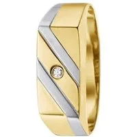 Firetti Goldring Schmuck Geschenk Gold 333 Herrenring Goldring Siegelring, mit Brillant