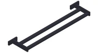 Giese Badetuchhalter doppelt schwarz matt, 39081-14 39081-14