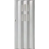 Vivaldi Falttür H. 202 cm Türbreite bis 96 cm Schiebetür weiß gewischt Fenster pgl281 (1 Karton, 1-St., 1 Set), teils vormontiert