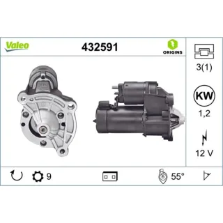 Valeo Anlasser 1,2 kW Citroen Peugeot 432591
