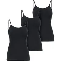 Ladeheid Unterhemd Trägertop Damen Spaghetti Top Set 3 Stück LA40-263 (Set, 3er-Pack)