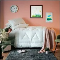 Dunlopillo Baumwollbettdecke Life, Bettdecken für Sommer und Winter, Füllung: Polyester, Bezug: 100% Baumwolle, Bettdecke 135x200 cm, 155x220 cm, Aqua-Clean-Gewebe, Decke