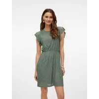 Vero Moda Minikleid VMTASSA SL FRILL SHORT DRESS JRS NOOS Materialmix, regular fit