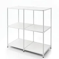 Floordirekt Sideboard Concept Epure MK-027 Metallregal, B78 × T40 × H82 cm, diverse Farben (modular, kratzfeste Pulverbeschichtung), offenes Ablageregal mit verchromtem Metallgestell, Design Regal
