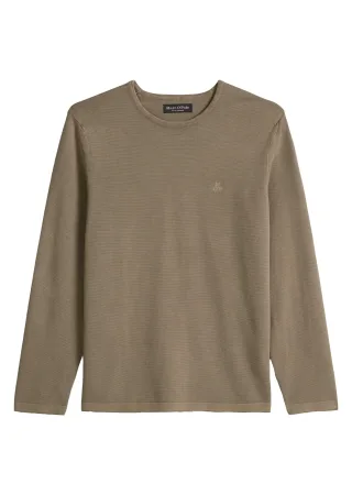 Marc OPolo Casual - Feinstrick-Pullover Regular aus zertifizierter Bio-Baumwolle braun - Gr. - XXL