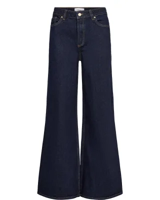 Nümph - NUPISA HR WIDE JEANS - S3012 dark blue denim - Gr. - 38