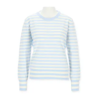 Halsüberkopf Accessoires - Pullover Rundhals Streifen sky - Gr. - L