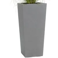 Pflanzwerk® Pflanzkübel CONIC Premium Blumenkübel Pflanzsäule Fiberglas mit Lotus-Effekt, Fiberglas - Handgefertigt - Rechteckig - Frostbeständig