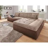 DOMO collection Ecksofa PB MORIC wahlweise mit Bettfunktion + Armteilverstellung, L-Form, im XXL-Format, B/T/H:300/172/80 cm, feine Steppung