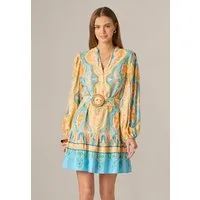 Adrianna Papell Sommerkleid Printed Short Dress Lebhaftes, im Boho-Stil gehaltenes kurzes Kleid