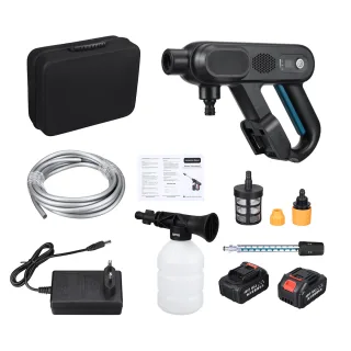 Cordless High Pressure Water Gun DJ-806 Rechargeable Lithium Battery Powered 300W 24,000RPM Multi Spray Modes Portable f