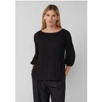 s.Oliver Kurzarmbluse Bluse Plisseebluse mit 3/4-Arm