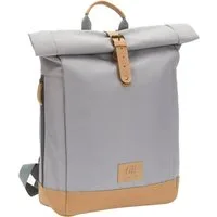 Fillikid Wickelrucksack Rolltop Berlin grau, inkl. Wickeltunterlage