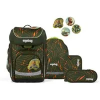 ergobag Schulranzen Schulranzen-Set CUBO ExBärdition 5-teilig (5-teilig), ergonomisch, höhenverstellbar, Your-Size-System, ab 1. Klasse
