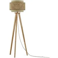 Vicco Stehlampe Morten, Rattan/Creme, 45 x 142 cm