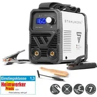 STAHLWERK Inverterschweißgerät Elektroden-Schweißgerät 160 MD – 160 A MMA/E-Hand & Lift-TIG (DC), 30 - 160 A, Packung}, 4-tlg., Einzelgerät, Lift-TIG Inverter mit 160 Ampere, IGBT Technologie und Single-Board