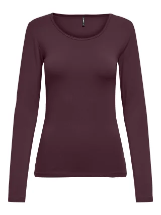 ONLY - ONLLIVE LOVE L/S ONECK TOP NOOS JRS Winetasting - Gr. - XS