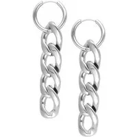 Wildcat Paar Creolen Little Chunky Hoops für Ohr, 1 Stück, Chirurgenstahl 316L - wasserfest, hautverträglich, Silber