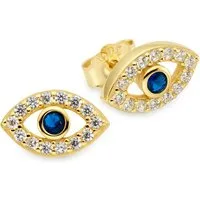 Aniston JEWELRY & WATCHES Paar Ohrstecker Schmuck Geschenk Silberohrringe gelbgoldfarben vergoldet, mit Zirkonia (synth), Spinell (synth)