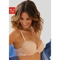 LASCANA Push-up-BH mit Bügel und Spitzenrücken, Dessous