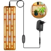 MUPOO Pflanzenlampe Vollspektrum LED-Pflanzenleuchte,Dimmbar Grow Light,Timer,ohne Bohren, Sonnenlicht, LED fest integriert, Einfach Montage für Zimmerpflanzen,Gemüse & Hydrokultur