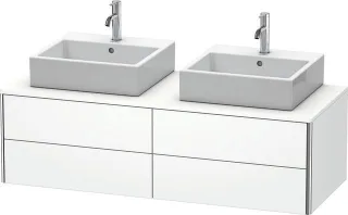 Duravit XSquare Konsolenwaschtischunterbau wandhängend Weiß Supermatt 1400x548x400 mm - XS4916B8484 XS4916B8484