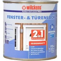 Wilckens Farben Tür- und Fensterlack Türenlack seidenmatt Weiß 750 oder 375ml Weißlack, Grund- und Deckanstrich in einem Arbeitsschritt