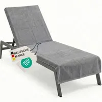 NYVI Strandtuch Frottee Schonbezug für Gartenliege NYVISpa 75x200 cm, Frottee, Hygiene Liegestuhlauflage für Sonnenliegen