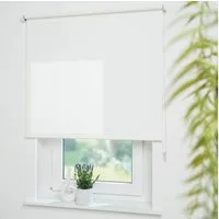 Seitenzugrollo Uni, Liedeco, Lichtschutz, mit Bohren, freihängend, verschraubt, Montage ohne Bohren zum Klemmen mit separatem Klemmträger möglich