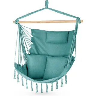 Outtec Hängesessel, Grün, Textil, 1-Sitzer, 100x130x75 cm, Gartenmöbel, Hängesessel