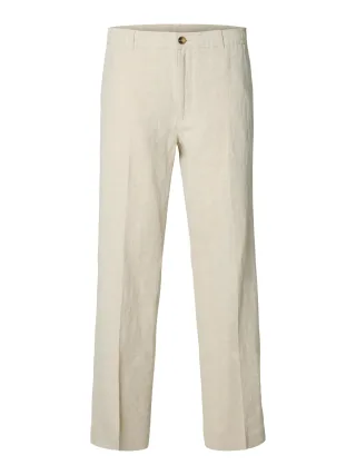 SELECTED MEN - SLM196-STRAIGHT LEROY LINEN BLD PNT NOOS Pure Cashmere - Gr. - XXL