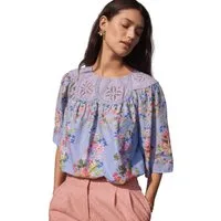 Love & Roses Kurzarmbluse Love & Roses Bluse, Regular (1-tlg)