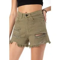 RedBridge Jeansshorts Red Bridge Damen Shorts Kurze Hose Hot-Pants Frayed