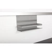 Kesseböhmer Küchenorganizer-Set Linero MosaiQ Küchen-Relingsystem Module Zubehör, Universalablage 200 mit Bügel titangrau