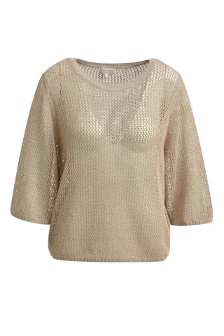 Milano Italy - 1/2 sleeve pullover with boxy shape and roundneck - Gr. - S