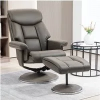 HOMCOM Polsterstuhl Schaukelliege mit hoher Rückenlehne, Liegesessel, Loungesessel (Wohnzimmersessel, 2 St), für Wohnzimmer, Schlafzimmer, Grau