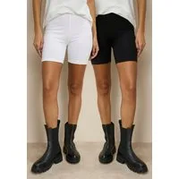 Tamaris Radlerhose aus softer Jersey-Qualität mit bequemem Gummizug (2er-Pack) zum Unterziehen unter Kleidern und Röcken - im Set