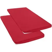 OTTO home Spannbettlaken Topper Basic, in Gr. 90x200, 140x200 oder 180x200 cm, Baumwoll-Jersey, Gummizug: rundum, (2 Stück), Baumwolle, Matratzen bis 8 cm Höhe, Bettlaken, Spannbetttuch, Laken